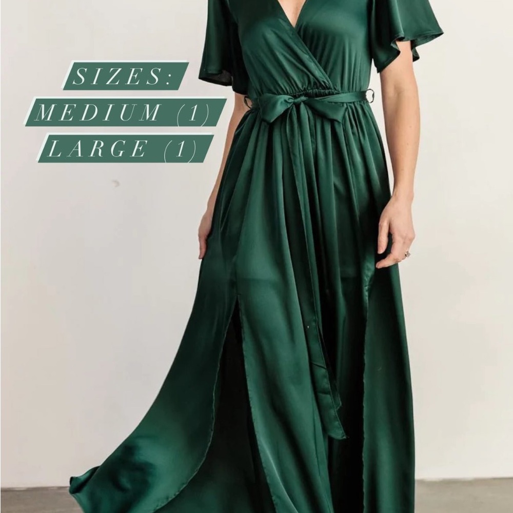 Elegant Green Wrap Dress